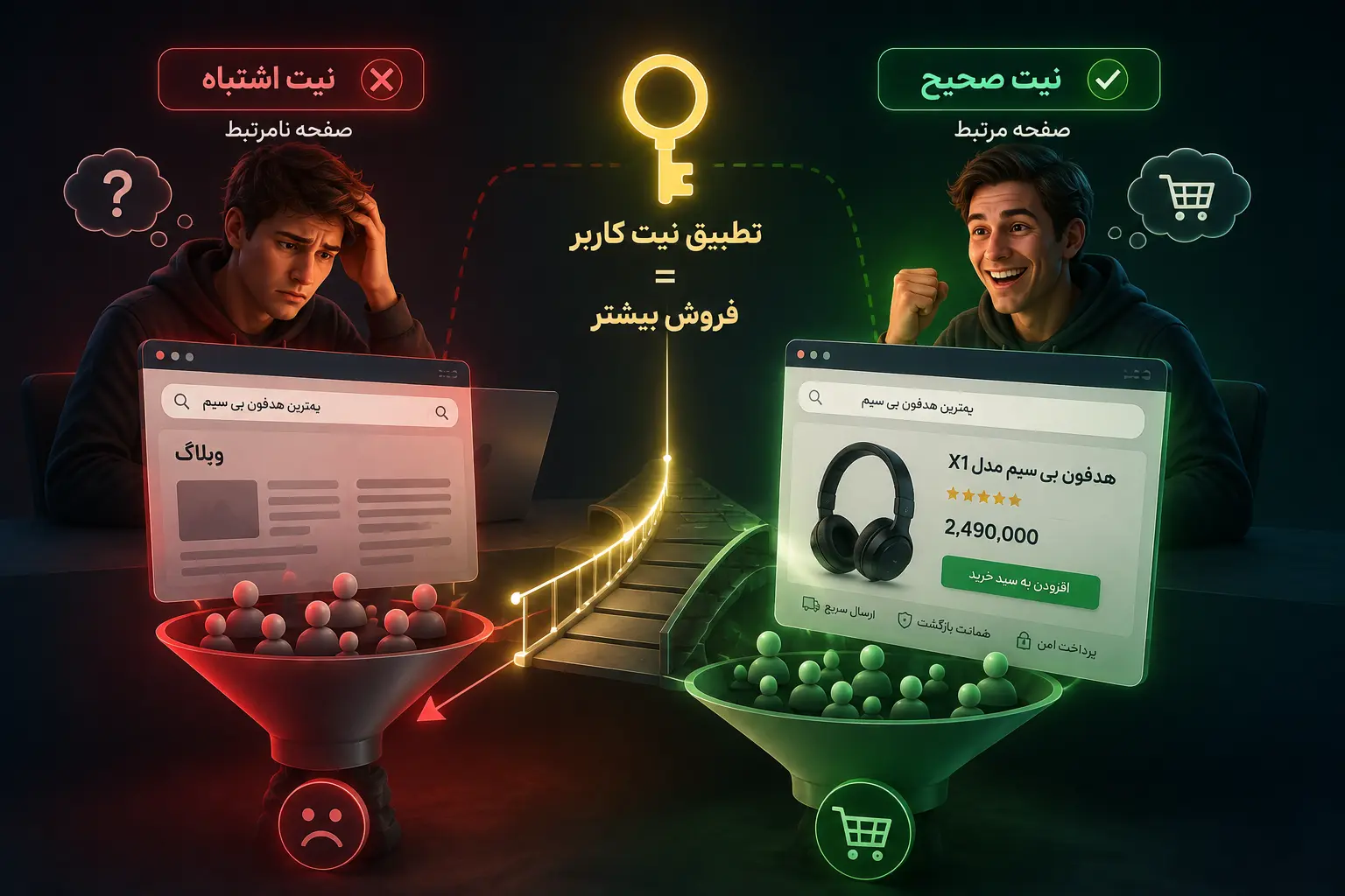 نقشهراه نگاشت Search Intent بر ساختار صفحات فروشگاهی